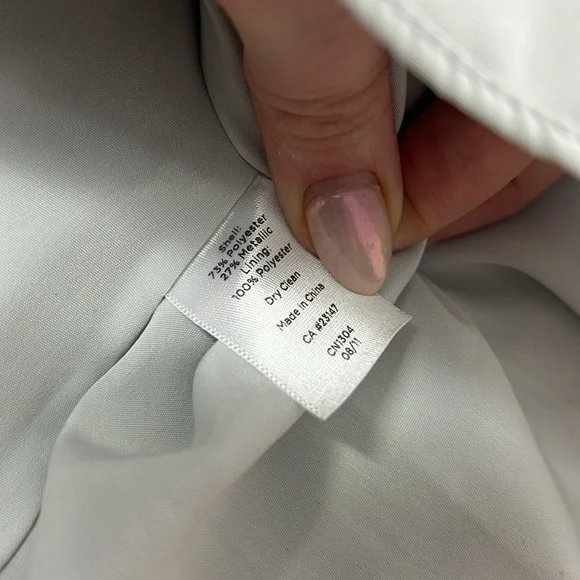 Talbots Metallic Silver Micro Pleat A-line Skirt - Picture 5 of 6